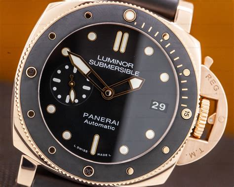 first panerai submersible|panerai submersible 42mm rose gold.